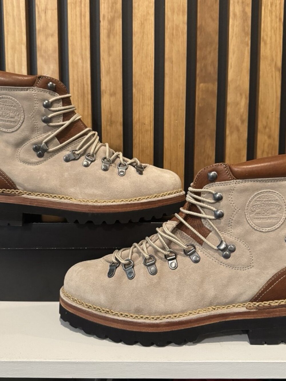 SIZE 11.5 MENS x Polo Ralph Lauren Polo Country Alpine Boots LEATHER SUEDE Brown